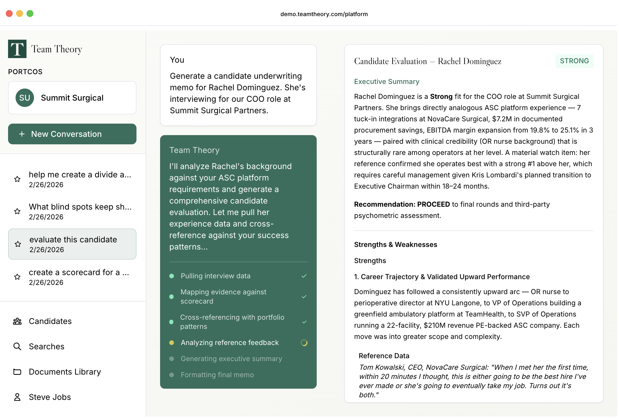 Team Theory Platform Demo